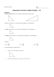 Trigonometric Functions of Right Triangles — 6.2 θ