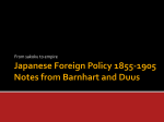 Japanese Foreign Policy 1855-1905