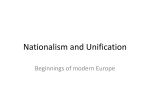 Nationalism and Unification