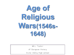 Age of Religious Wars Powerpoint