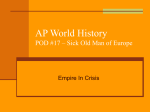 AP World History POD #17 – Sick Old Man of Europe