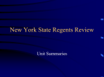 New York State Regents Review - Niagara Falls City School
