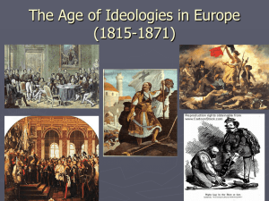 The Age of Ideologies in Europe (1815