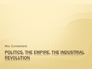 Politics, The Empire, The Industrial Revolution