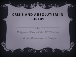 CRISIS AND ABSOLUTISM IN EUROPE
