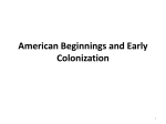 American Beginnings and Early Colonization