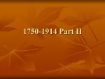 1750-1914 Part II