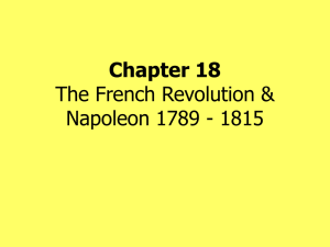 Chapter 18 The French Revolution & Napoleon 1789