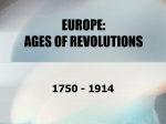 Europe 1750 to 1914