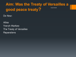 Was the Treaty of Versailles a good peace treaty? PPT