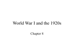 World War I and the 1920s