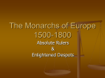 The Monarchs of Europe 1500-1800