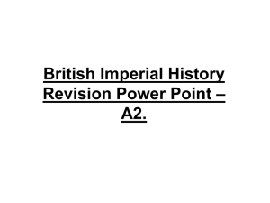 British Imperial History Revision PowerPoint