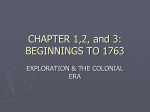 CHAPTER 1: BEGINNINGS TO 1763
