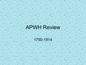 APWH Review - MR. FLORES` AP WORLD HISTORY