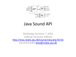 Java Sound API - David Meredith`s Web Site