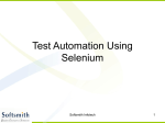 Test Automation Using Selenium