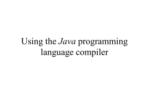 Using the Java programming language compiler