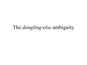 The dangling else ambiguity (cont.)