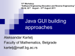 Java GUI building approaches