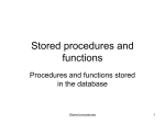 Stored procedures