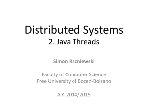Distributed Systems2. Java Threads