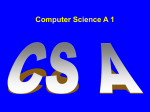 Computer Science A, 1