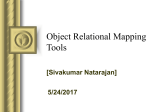 Object Relational Mapping Tools