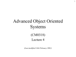 Advanced Object Oriented Systems