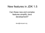 New features in JDK 1.5