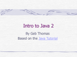 Intro to Java 2