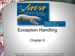 Exception Handling - Saint Mary's University | Mathematics