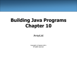 Chapter 10: ArrayList s - Building Java Programs