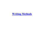 Writing Methods