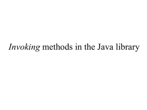 Invoking methods in the Java library