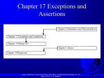 Chapter 17 Exceptions and Assertions