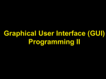 (GUI) Programming II