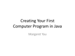 Creating Your First Computer Program in Java ()