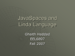 Haddad-Javaspaces-Linda - Department of Electrical