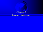 Chapter5-SelectionStatement