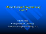 Exceptions-IO - Carnegie Mellon University