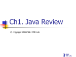 Chapter1. Java Review