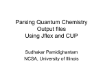 Parsing Quantum Chemistry Output files(Sudhakar_not_presented