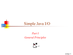 Simple Java I/O