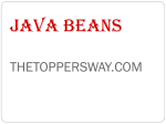 Java Beans - The Toppers Way