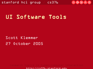 UI Software Tools - Stanford HCI Group