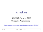 cse142-09-ArrayLists - University of Washington