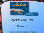 Applets and HTML