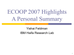 ECOOP 2007 Highlights -