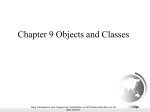 Chapter 6 Objects and Classes